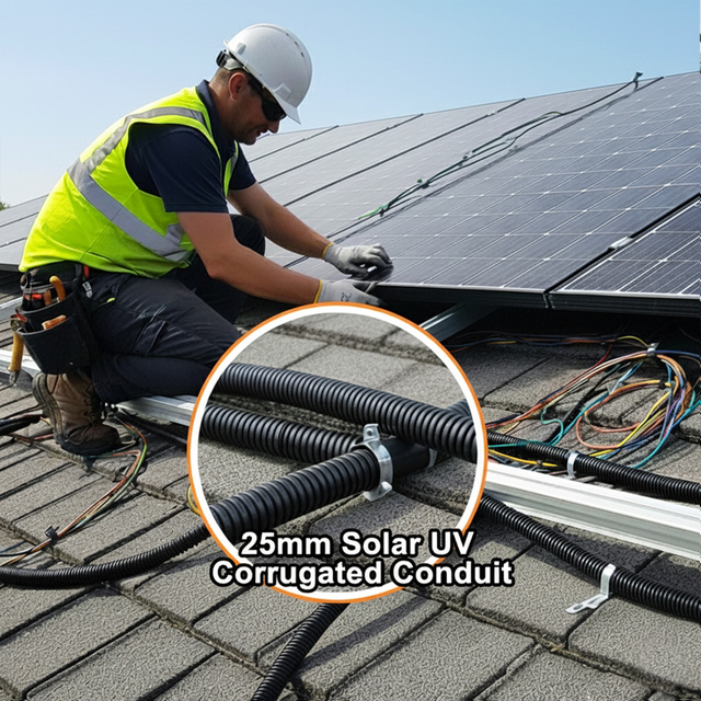 Condu&iacute;te corrugado de resist&ecirc;ncia UV